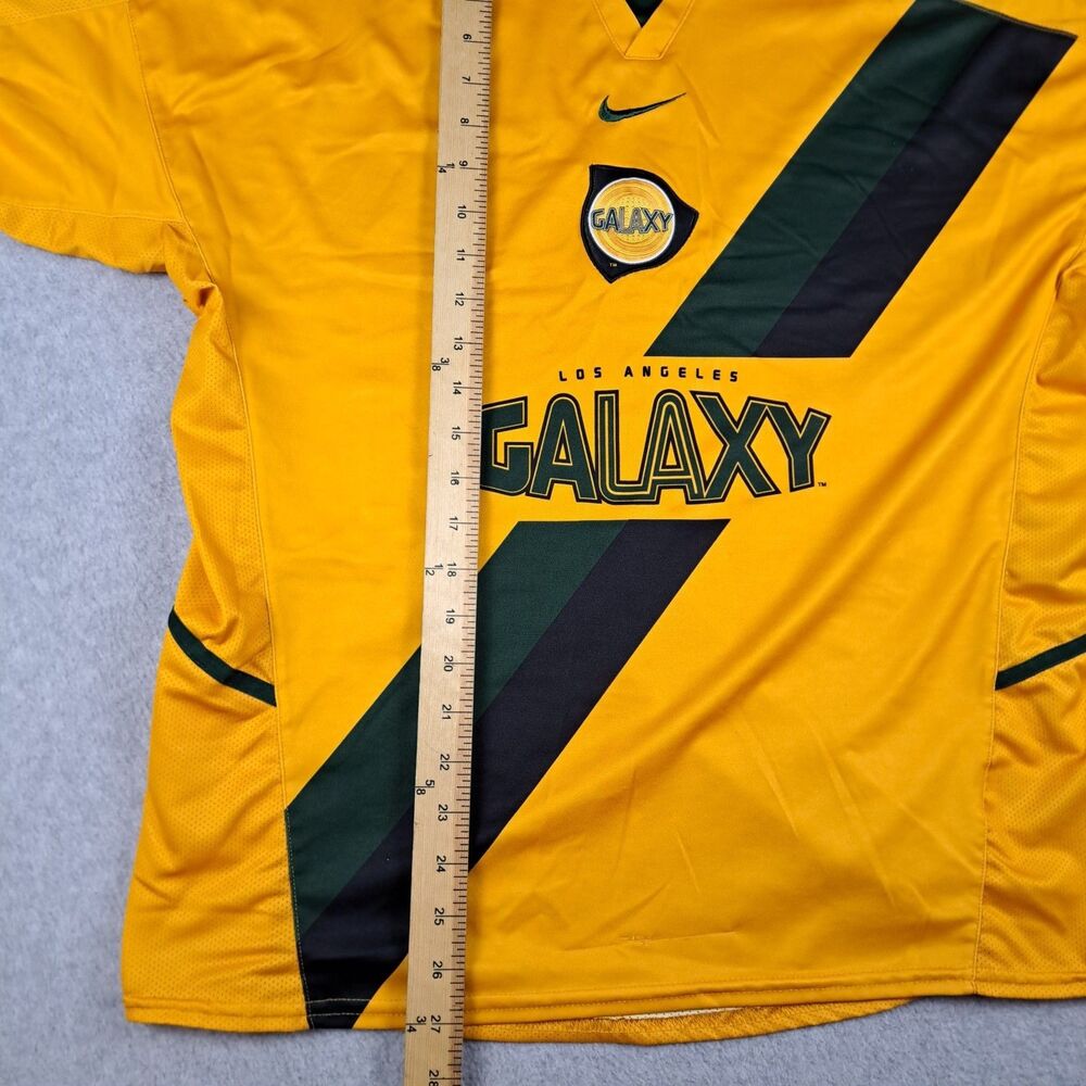 Nike LA Galaxy Soccer Jersey Mens L Yellow MLS - Picture 10 of 11